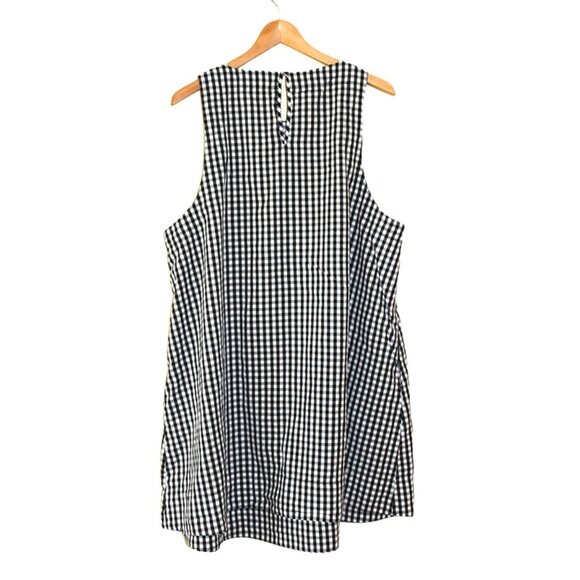 ASOS Curve Black and White Checkered Mini Dress - Picture 4 of 13